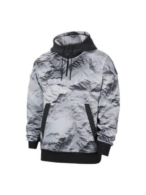 Jordan Air Jordan Alphabet Printing Half Zipper Colorblock Casual Black CU9149-100