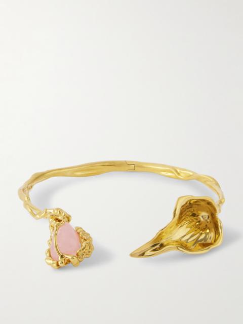 Chloé Flower Soul Gold-tone Rose Quartz Choker