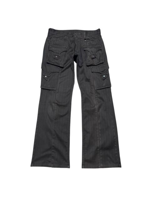 Other Designers Hideaways Nicole Pinstriped Cargo Pants Flare