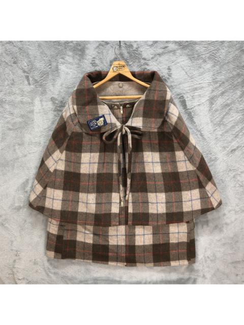 Other Designers Vintage - LAMB WOOL FROM MARIO LAMB TARTAN REVERSIBLE COAT #6008-218