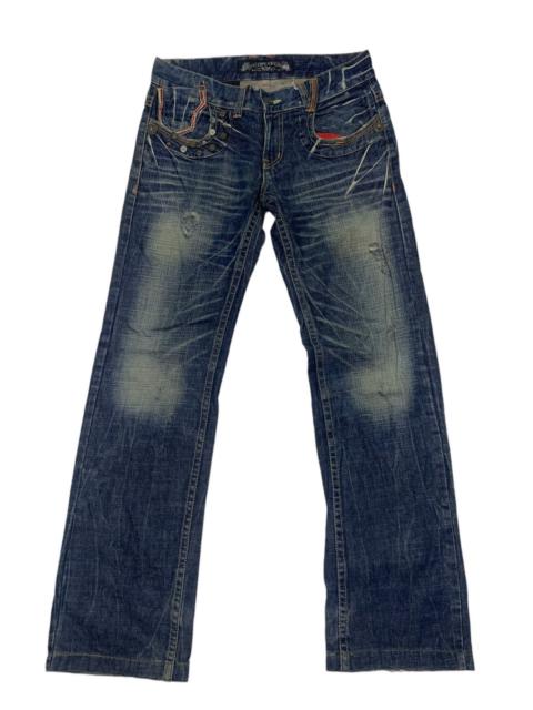 Other Designers Designer - DISTRESSED RED PEPPERS JEANS