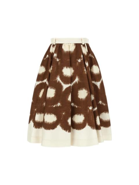 Prada PRADA Brown Cotton Canvas Skirt New And Authentic (Women's s