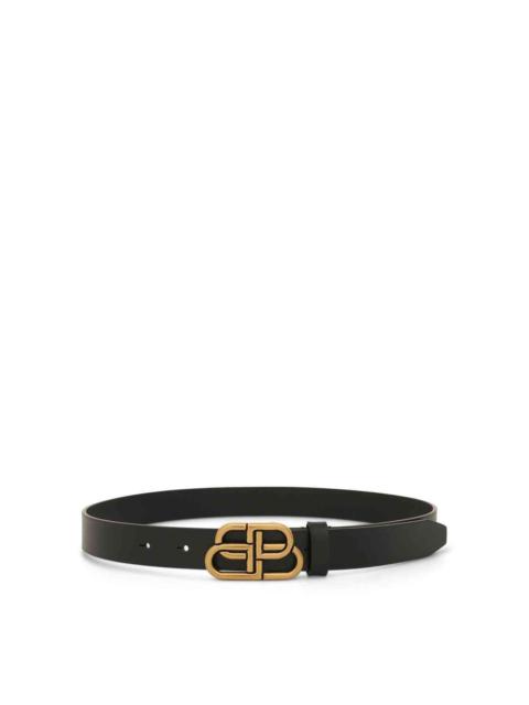 BALENCIAGA BB Thin Belt in Black