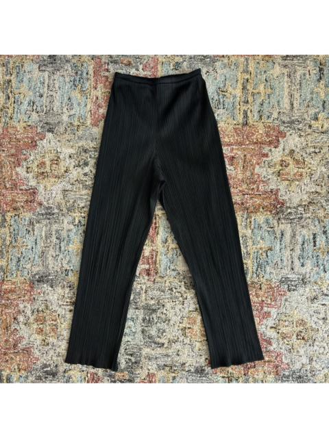 pleated straight pants trousers polyester Japan knife