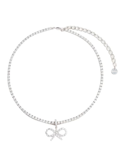 self-portrait Self Portrait Women Crystal Bow Tennis Necklace