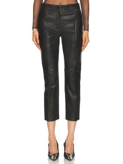 ALEX PERRY Crop Leather Trouser