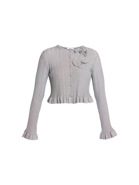 pleated cardigan