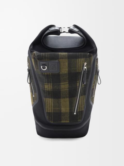 Loewe Flex roll-top backpack in canvas and brushed suede