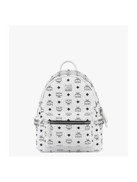 MCM MCM Stark Side Studs Backpack in Visetos in White at Nordstrom