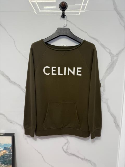 CELINE Celine FW22 Letter Logo Sweatshirt Khaki