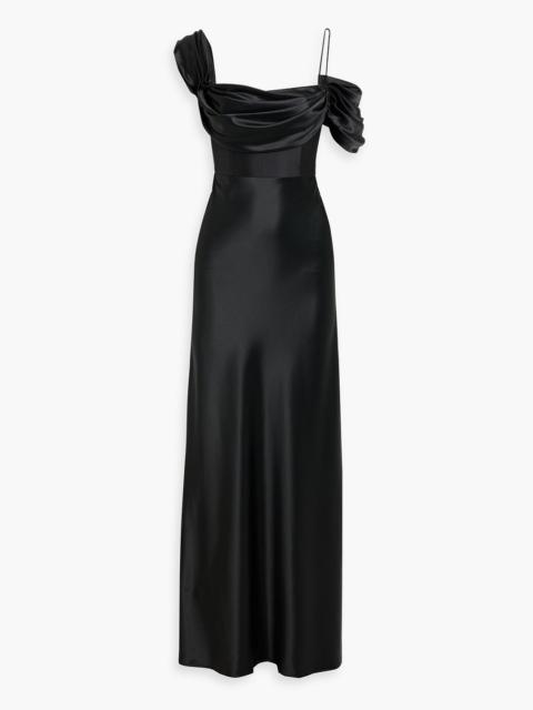 RACHEL GILBERT Sawyer draped satin gown