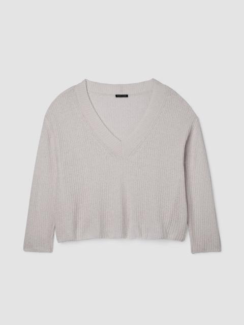 EILEEN FISHER Chenille Blend V-Neck Top