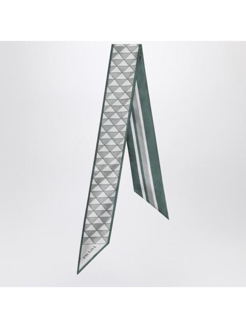 Prada Prada Emerald Printed Silk Ribbon Women