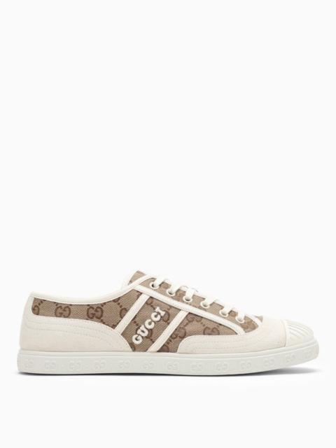 Gucci Beige And Ebony Gg Fabric Low Trainer Women