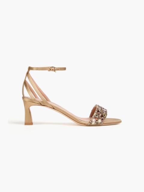 Other Designers Crystal-embellished satin sandals