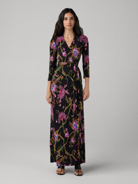 DIANE VON FURSTENBERG Abigail Maxi Sequin Wrap Dress