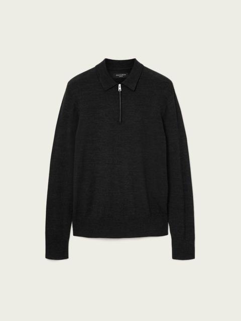 ALLSAINTS ALBANY MERINO RAMSKULL POLO