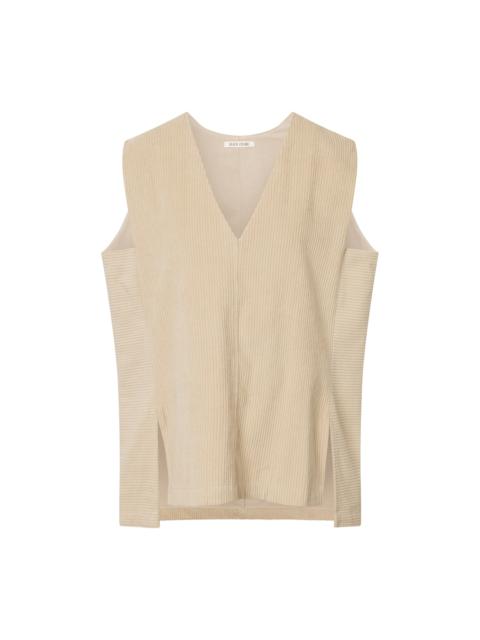 BLACK CRANE CORDUROY VEST - IVORY
