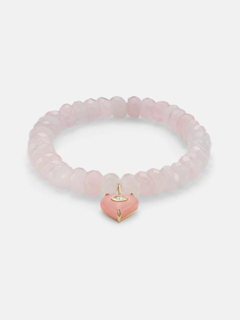 SYDNEY EVAN 14kt gold bracelet with opal and diamond