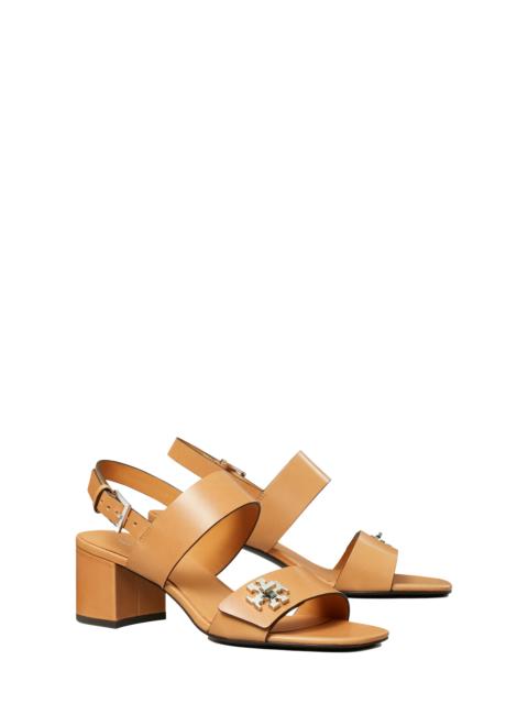 TORY BURCH Tory Burch T Lock Block Heel Sandal in Camello at Nordstrom