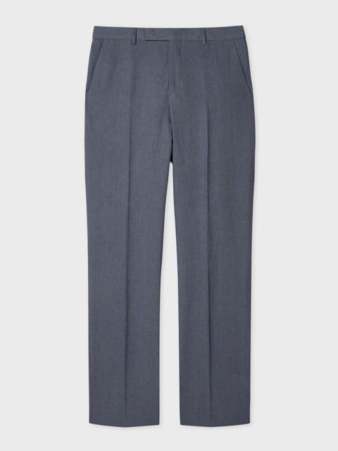 Paul Smith Tapered-Fit Stone Blue Linen Trousers