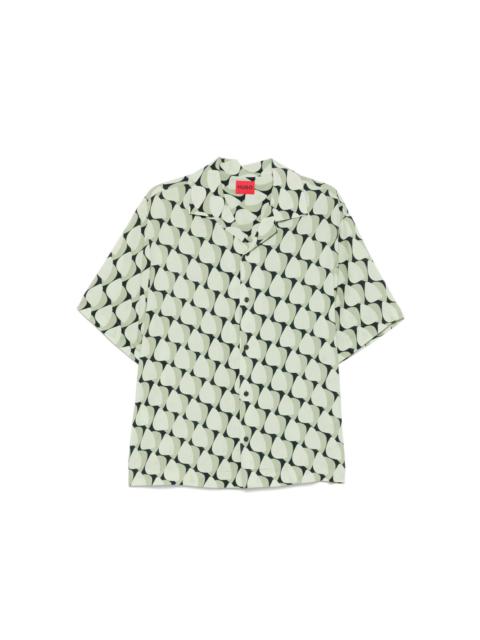 abstract-print shirt