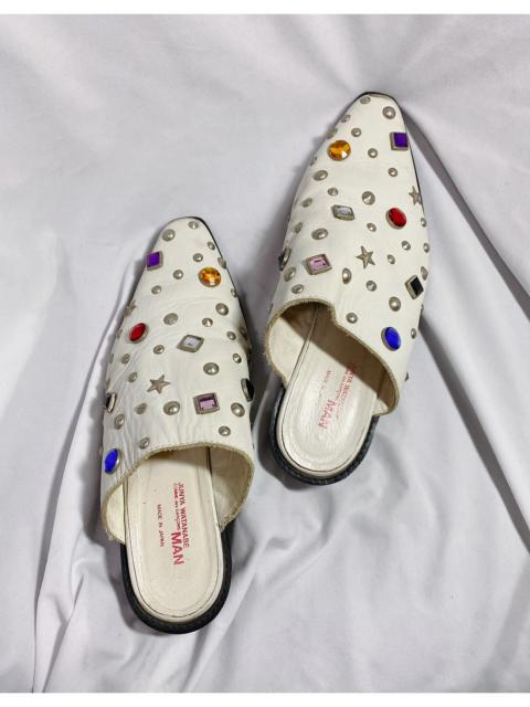 Junya Watanabe Junya Watanabe gemstone leather slippers