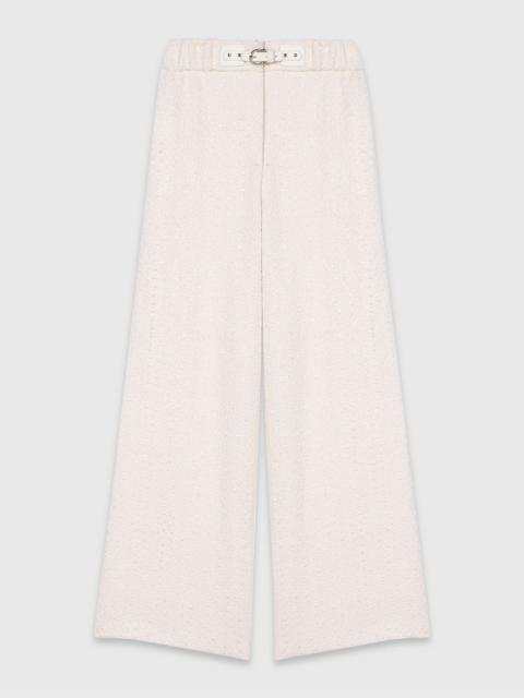 maje Wide-leg tweed trousers