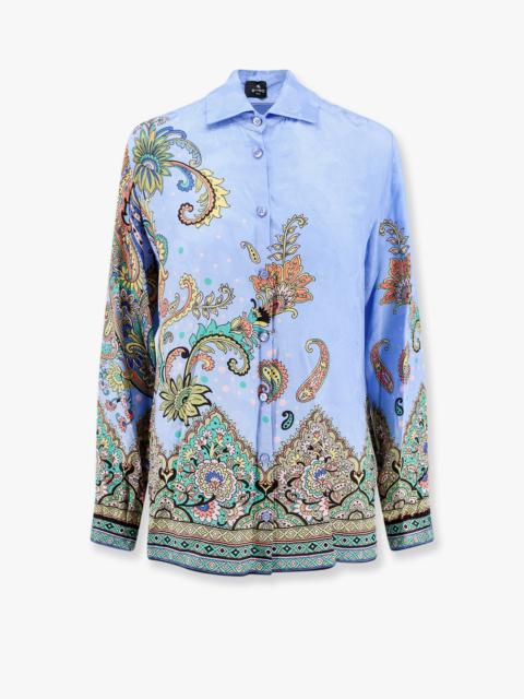 Etro Etro Viscose And Silk Shirt With Iconic Motif