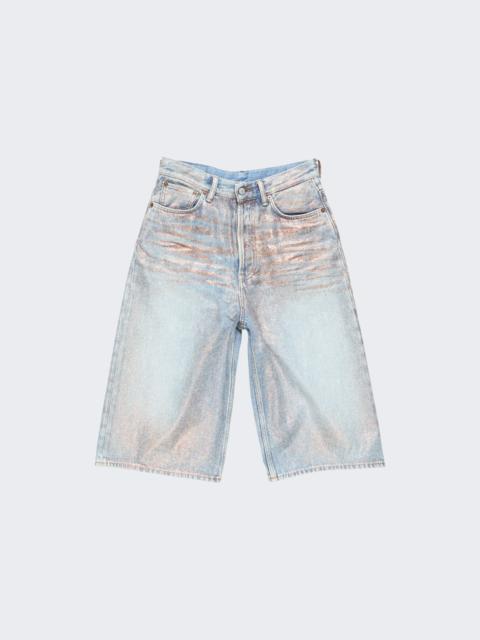 Acne Studios Denim Shorts Rose Copper And Light Blue