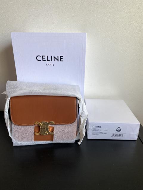 CELINE Teen Triomphe Natural Leather Crossbody Handbag
