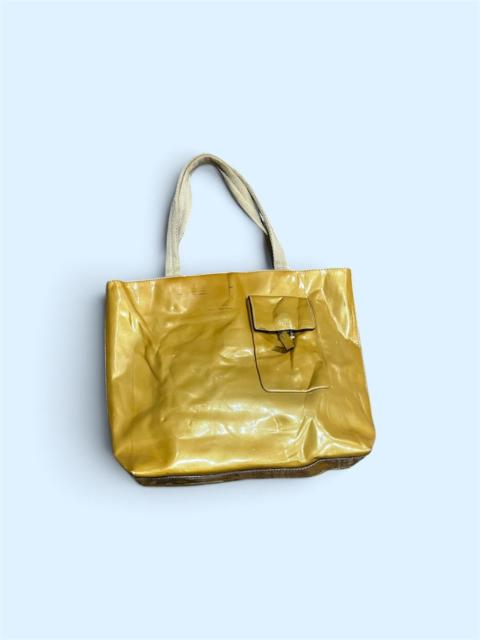 Prada Prada Yellow patent leather tote bag