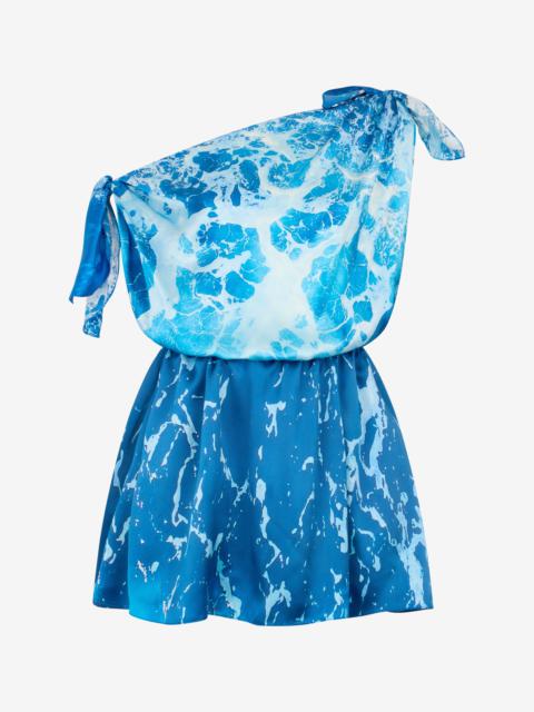 Roberto Cavalli One-Shoulder Stretto di Messina Dress