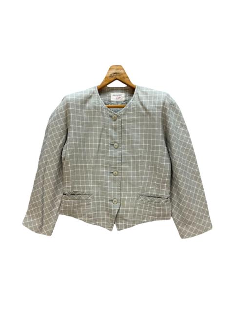 Givenchy GIVENCHY LITE CHECKED PLAID CROP JACKET #8932-040