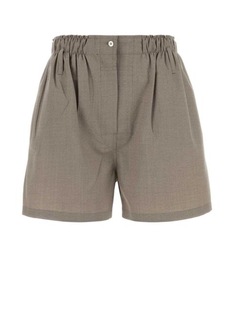 ショーツ PRADA SAGE GREEN SILK SHORTS Prada Prada Woman Sage Green Silk Shorts | luosophy | REVERSIBLE