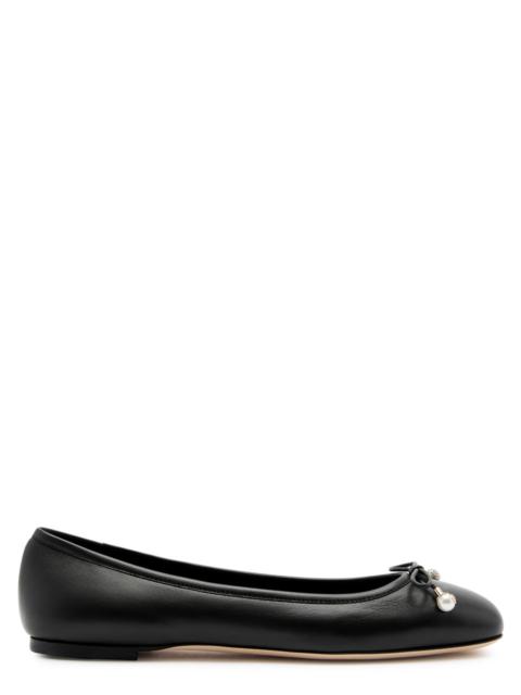 JIMMY CHOO Jimmy Choo Elme Embellished Leather Ballet Flats
