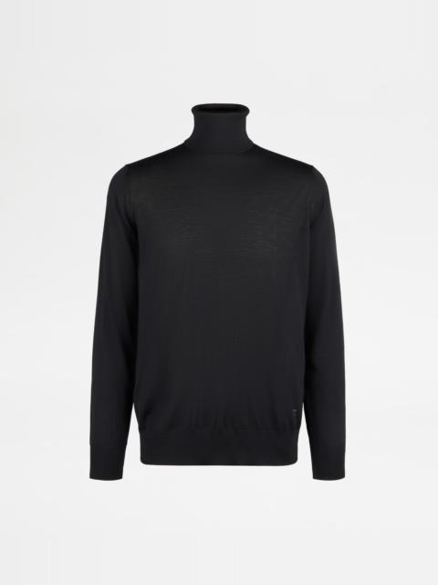 Tod's TURTLENECK IN T15 WOOL - BLACK