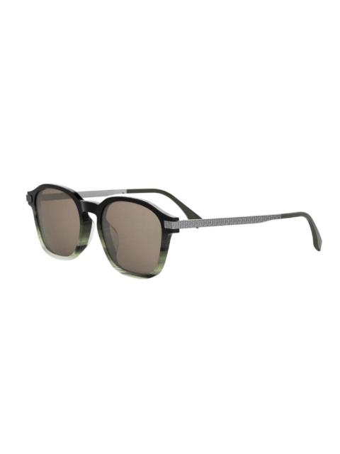 FENDI Fendi Brown Square Men's Sunglasses FE40166F 98E 53