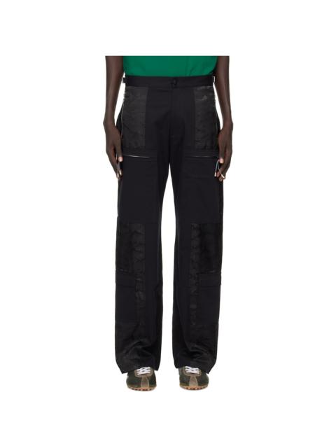 CASABLANCA Black Nylon Mountain Camo Cargo Pants