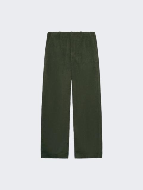 The Elder Statesman Waffle Cord Carpenter Pant Cypress