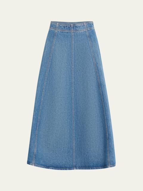 The Uma Denim Midi Skirt