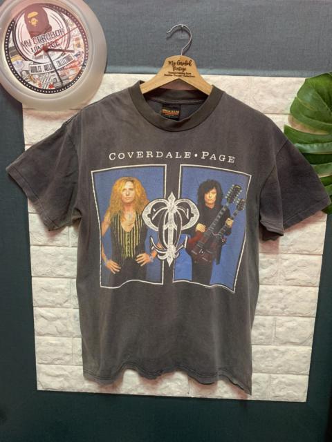 VINTAGE!! 90's Shirt Band Coverdale Page BRockum Tag