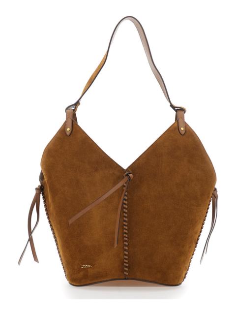 Isabel Marant Isabel Marant Women 'Tampa' Brown Shoulder Bag With Single Shoulder Strap And Knot Detail In Suede W