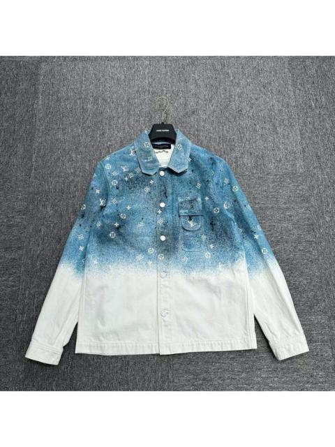 Louis Vuitton LV Gradient Snowfall Monogram Denim Jacket Blue