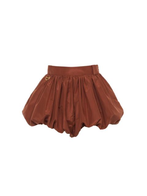 Chloé Silk Taffeta Bloomer Shorts brown