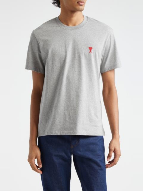 AMI Paris AMI PARIS AMI Alexandre Mattiussi Men's Ami de Coeur Embroidered Organic Cotton T-Shirt in Heather G