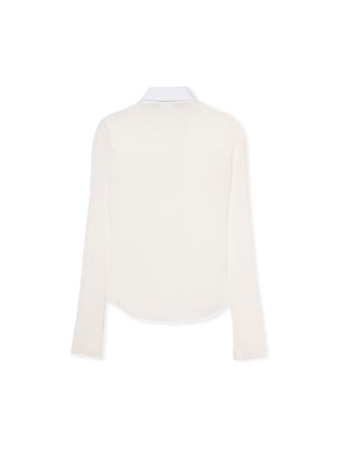 Off-White Plisse Long Sleeve Shirt
