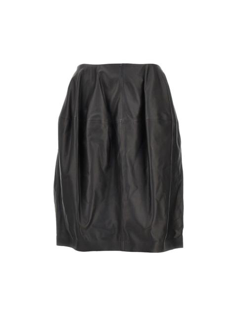 TOTEME Toteme Nappa Leather Knee-length Skirt Black