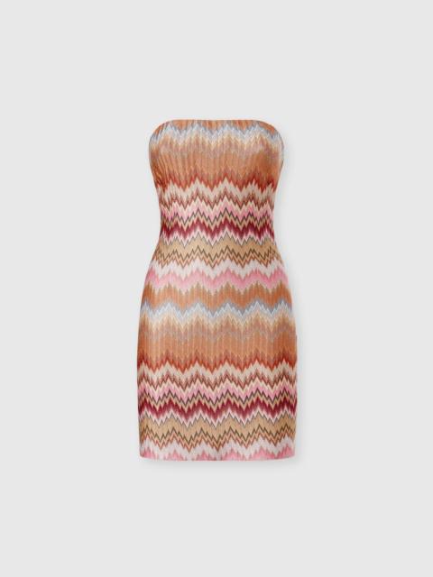 Missoni Viscose Chevron Snake-Pattern Mini Dress