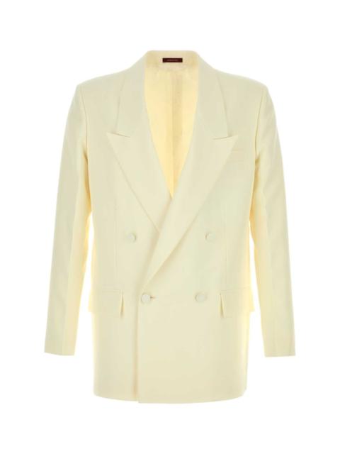 GUCCI Gucci Men Ivory Tech Panama Blazer